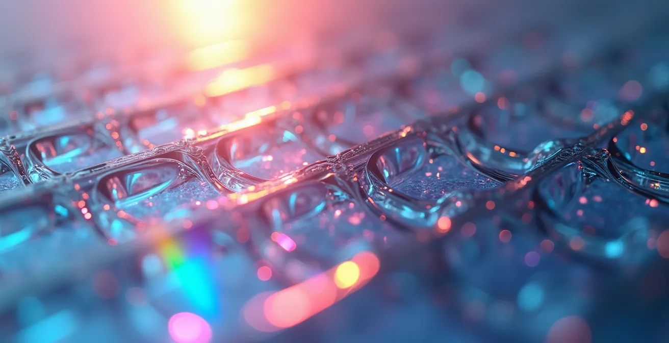 Nahaufnahme eines transflektiven Displays, das die Reflexionen des Sonnenlichts zur besseren Ablesbarkeit nutzt.